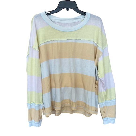 Free People We The Free Sundae Funday Tee Oversized Pullover Sweatshirt Size XS - Picture 3 of 10